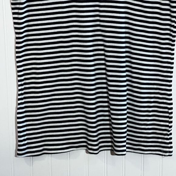 The Limited Stripped Ribbed Tank Top Womens XXLarge White Blue Made In Cambodia - Picture 9 of 9